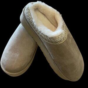 Cozy Faux Suede & Faux Fur Lined Slippers | Beige | EU 40/41 (US 9–10)